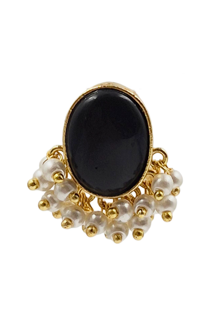 Roohi Golden Stud Earrings