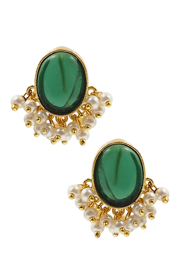 ROOHI GOLDEN STUD EARRINGS