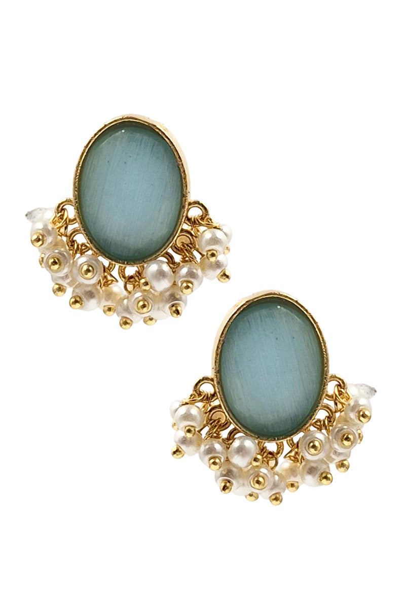 ROOHI GOLDEN STUD EARRINGS