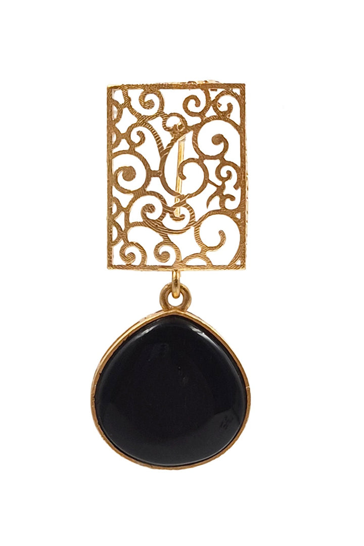 Mihira Golden Stone Earrings