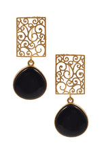 Load image into Gallery viewer, Mihira Golden Stone Earrings