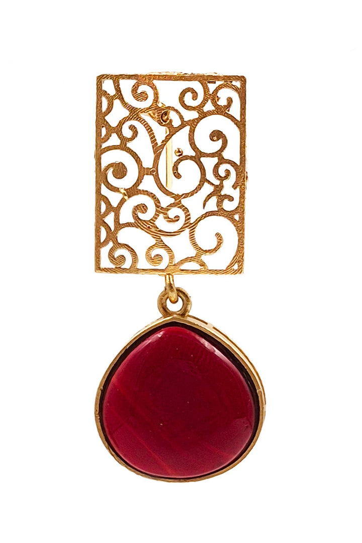 Mihira Golden Stone Earrings