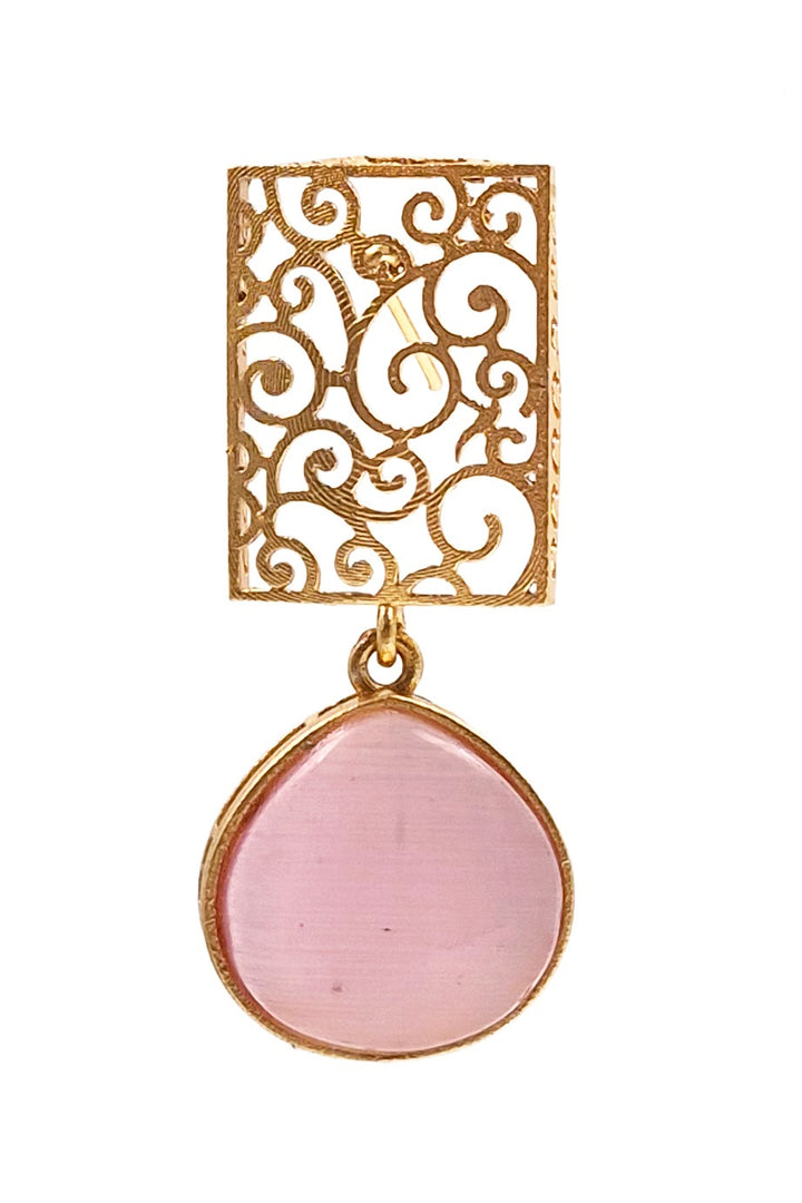 Mihira Golden Stone Earrings