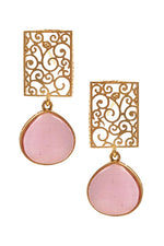 Load image into Gallery viewer, Mihira Golden Stone Earrings