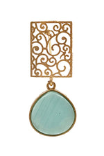 Load image into Gallery viewer, Mihira Golden Stone Earrings