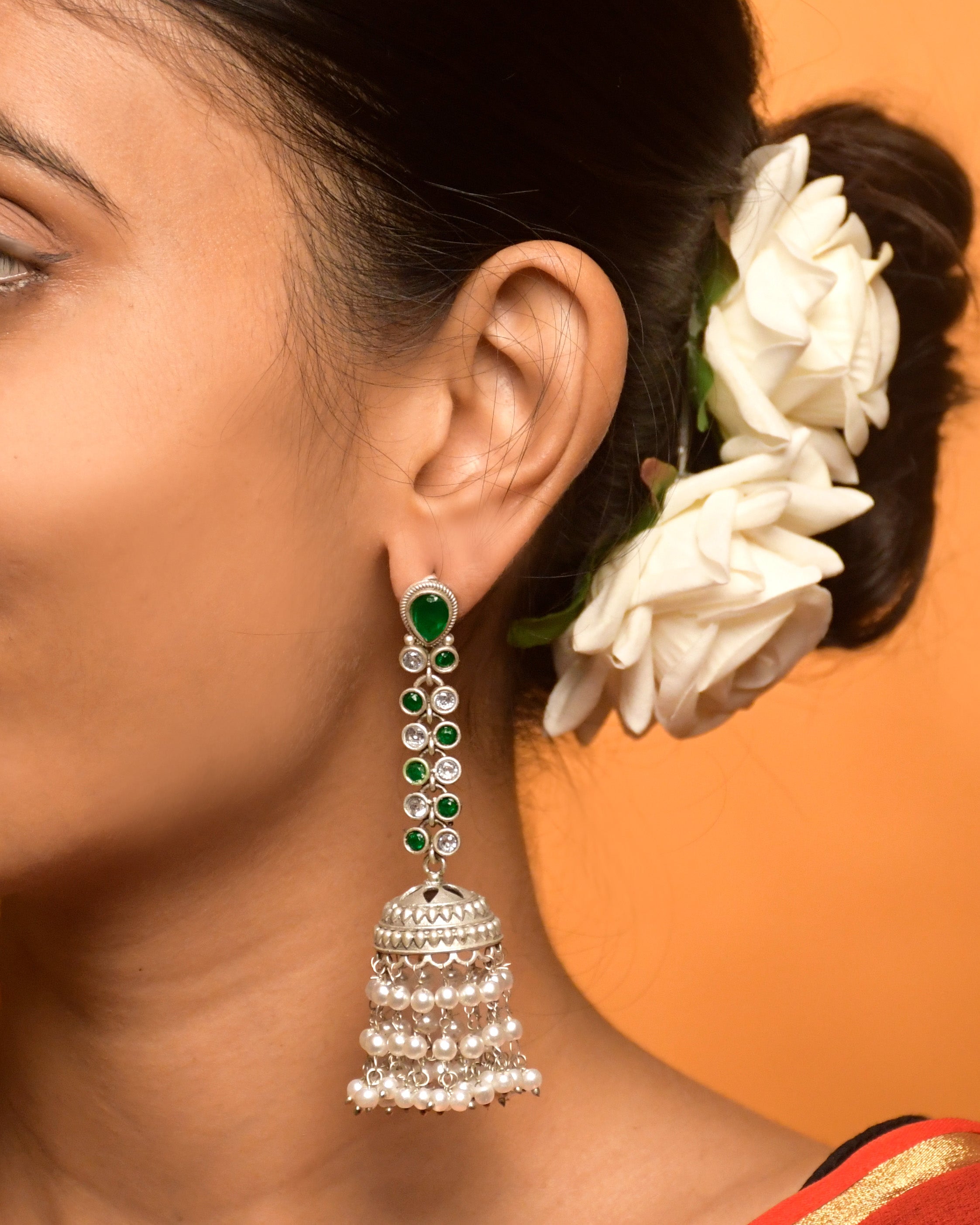 Sia Stone Jhumka Earrings