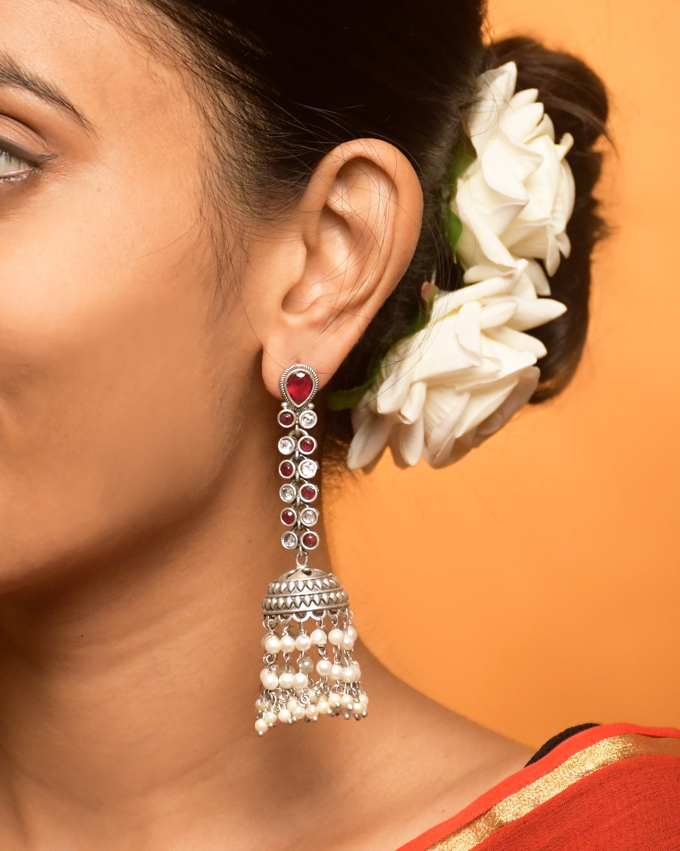 Sia Stone Jhumka Earrings