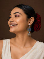 Load image into Gallery viewer, Roshani Jhumka Stone Earrings