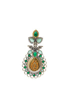 Load image into Gallery viewer, Regal Bloom Dualtone Stone Earrings