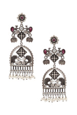 Load image into Gallery viewer, Peacock Charm Dangler Earrings