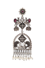Load image into Gallery viewer, Peacock Charm Dangler Earrings
