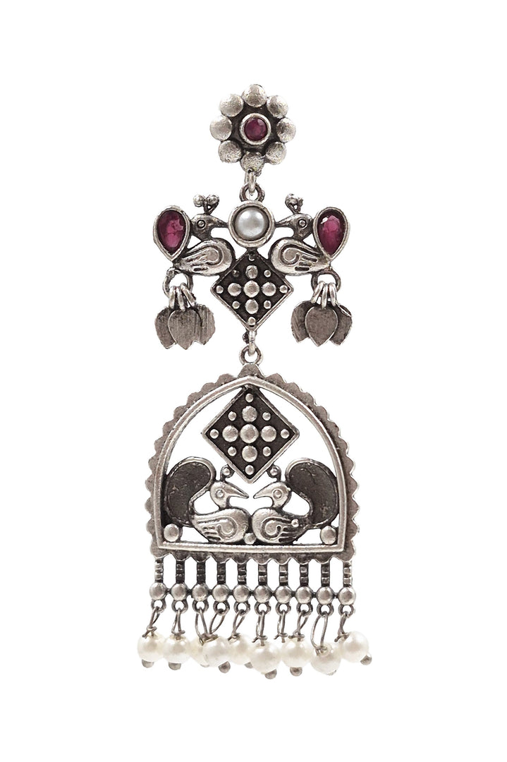 Peacock Charm Dangler Earrings