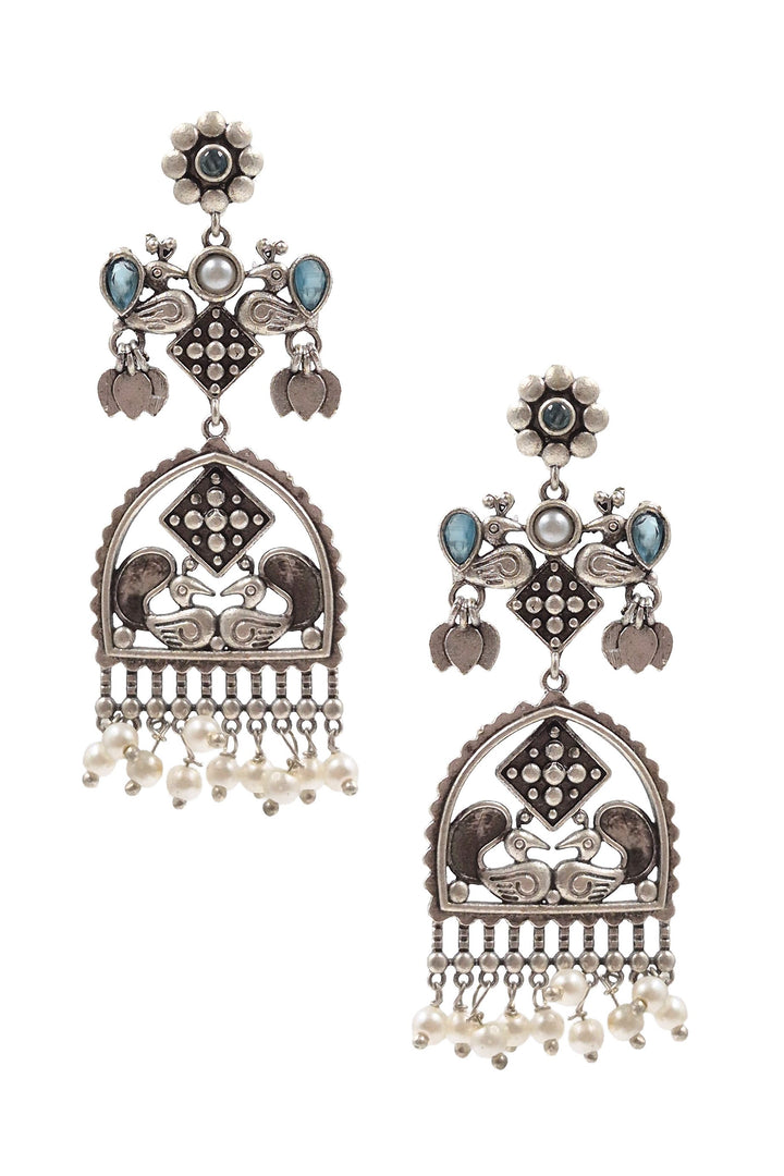 Peacock Charm Dangler Earrings