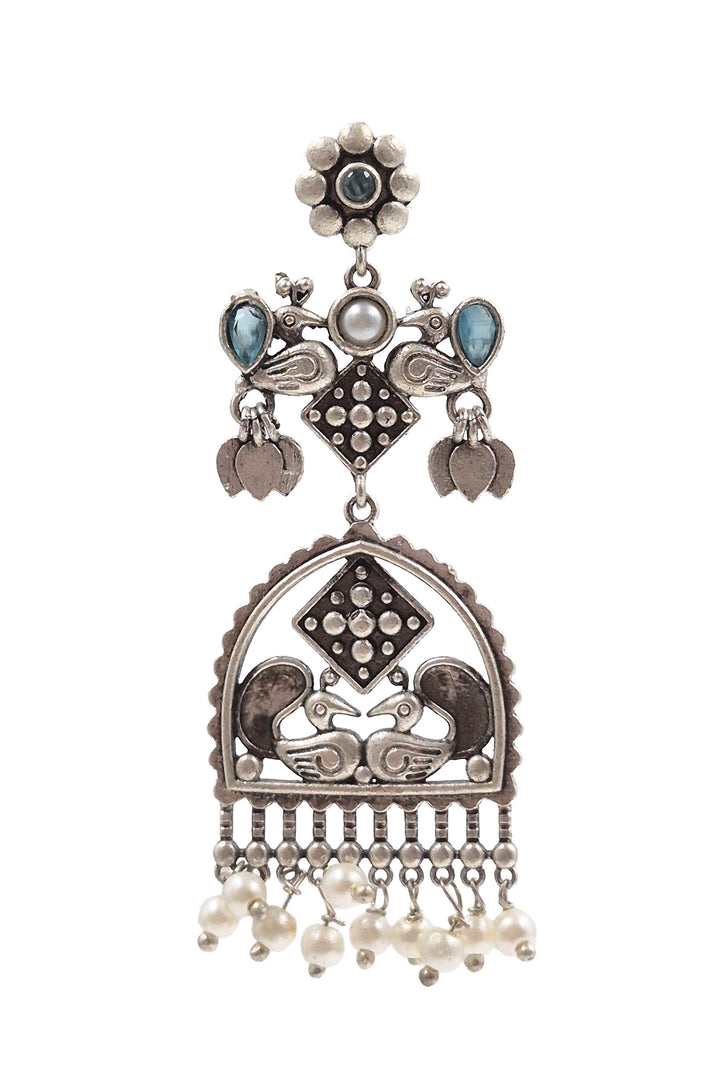 Peacock Charm Dangler Earrings