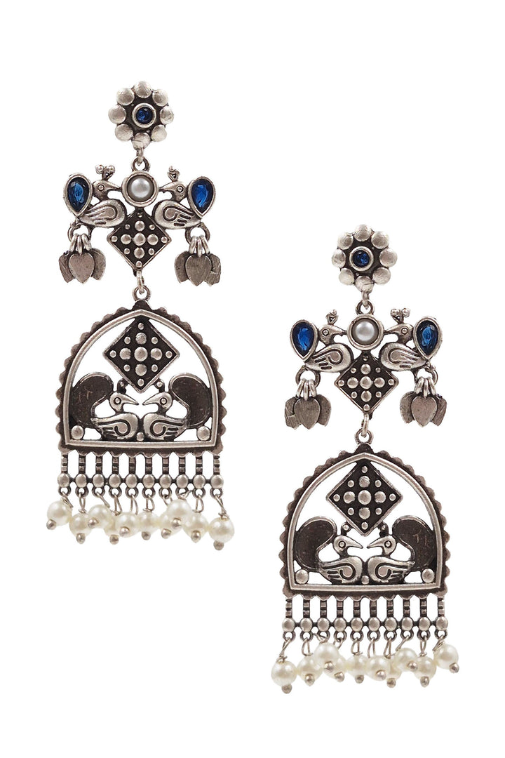 Peacock Charm Dangler Earrings