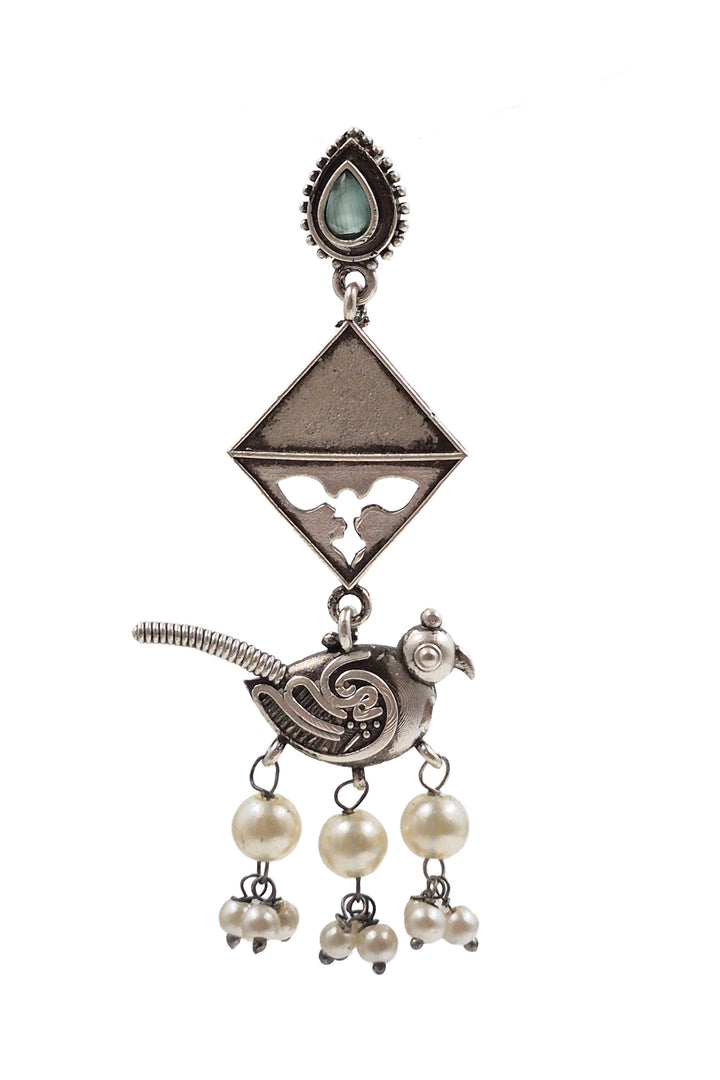 Parrot Dangler Stone Earrings