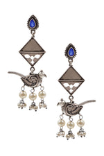 Load image into Gallery viewer, Parrot Dangler Stone Earrings