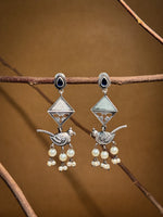 Load image into Gallery viewer, Parrot Dangler Stone Earrings