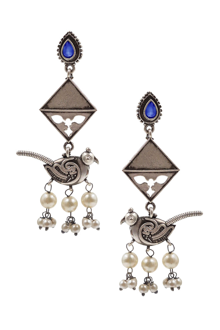 Parrot Dangler Stone Earrings