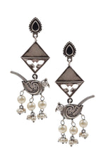Load image into Gallery viewer, Parrot Dangler Stone Earrings
