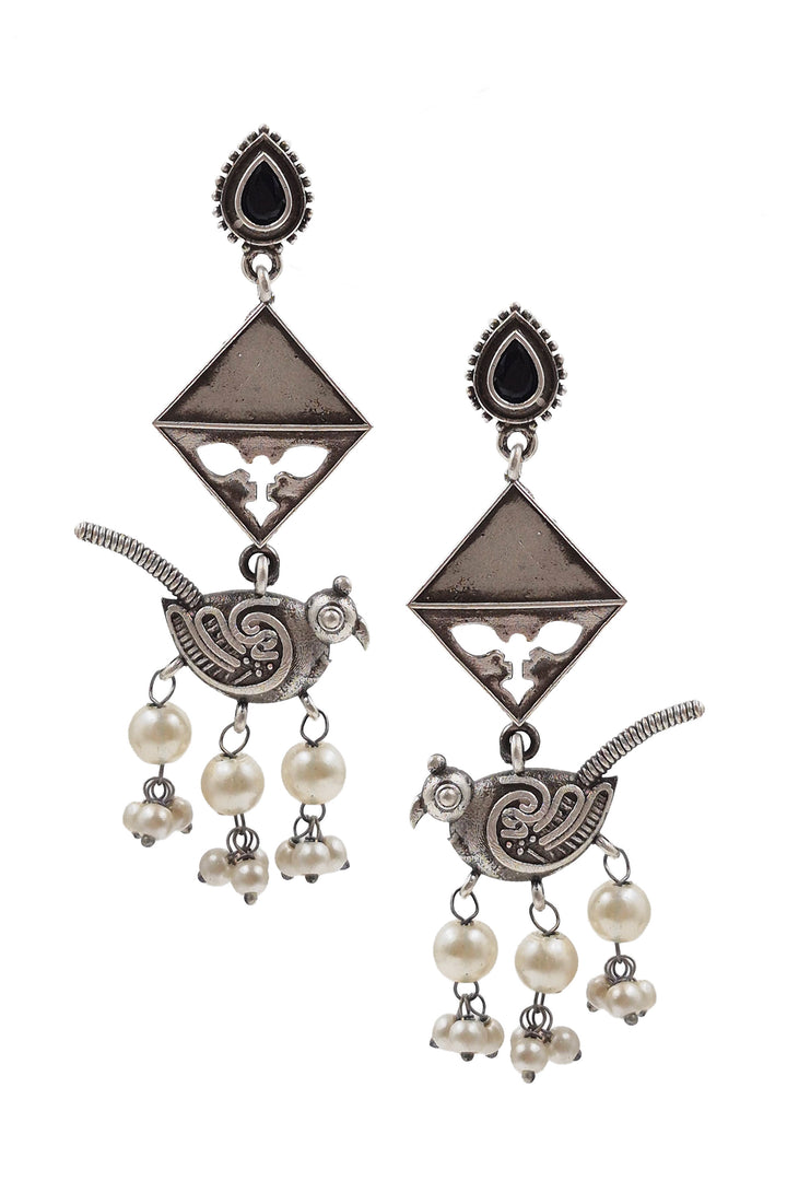 Parrot Dangler Stone Earrings