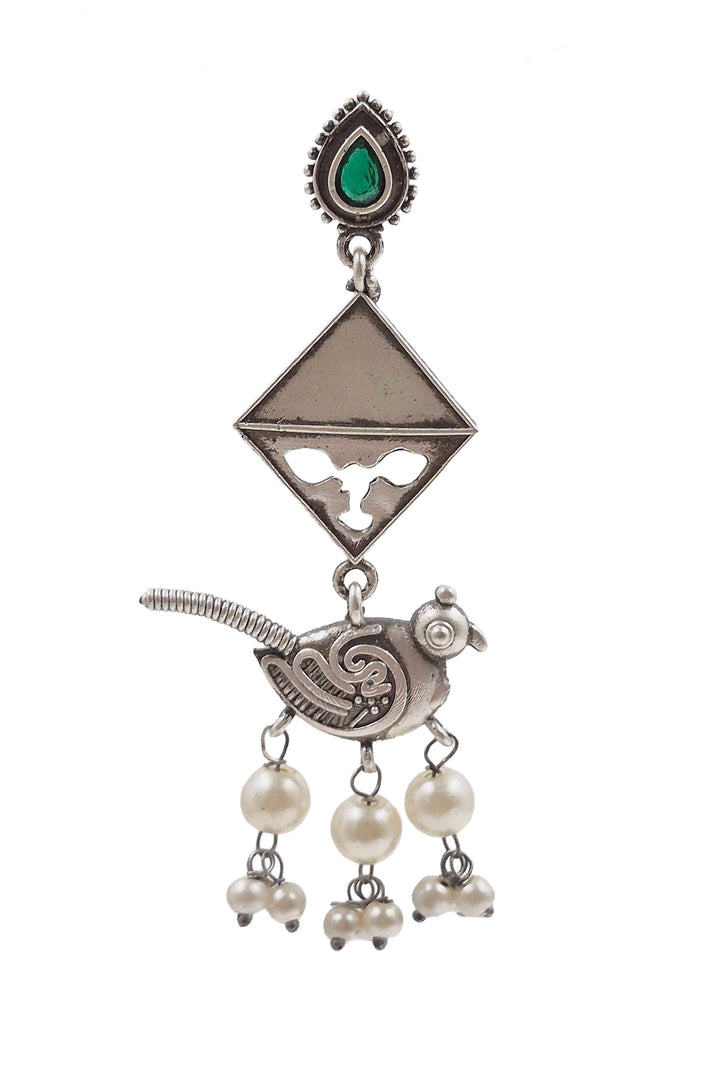 Parrot Dangler Stone Earrings