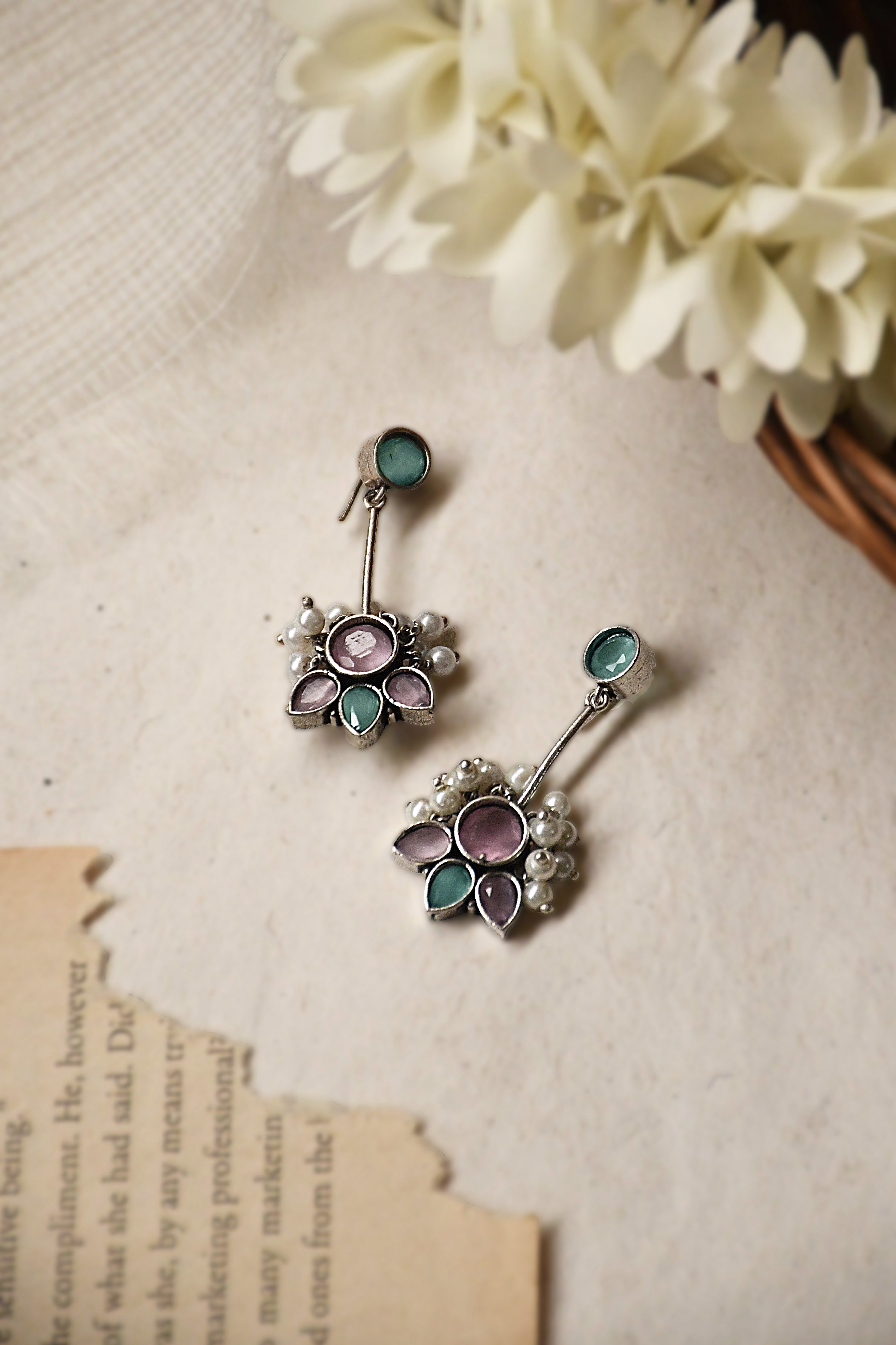 MAAHI OXIDISED DANGLER EARRINGS