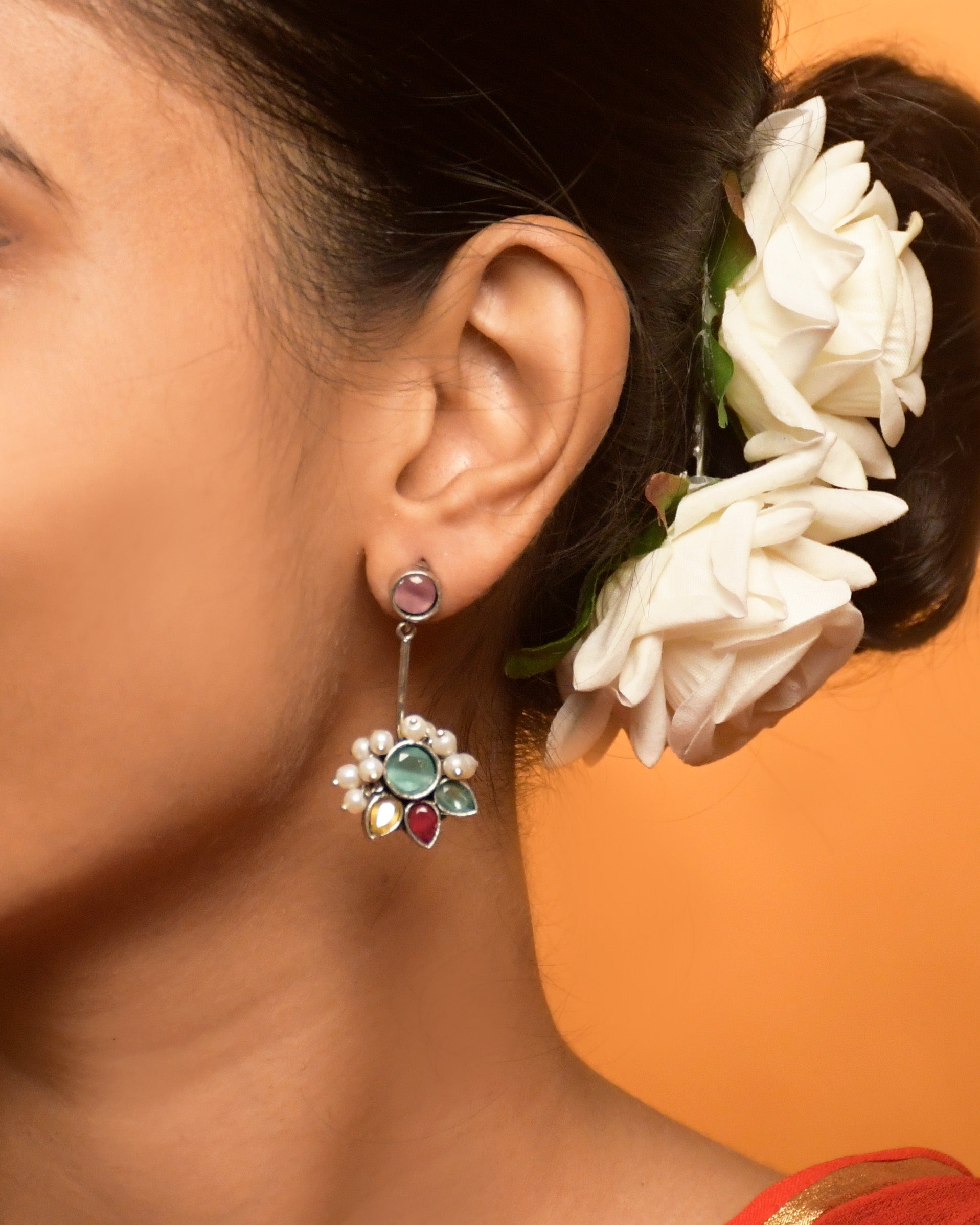 Maahi Oxidised Dangler Earrings