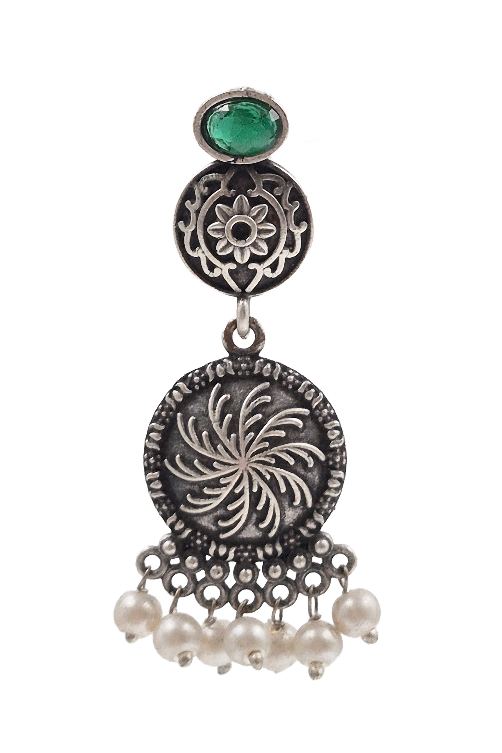 AYUTI SILVER LOOKALIKE DANGLER EARRINGS