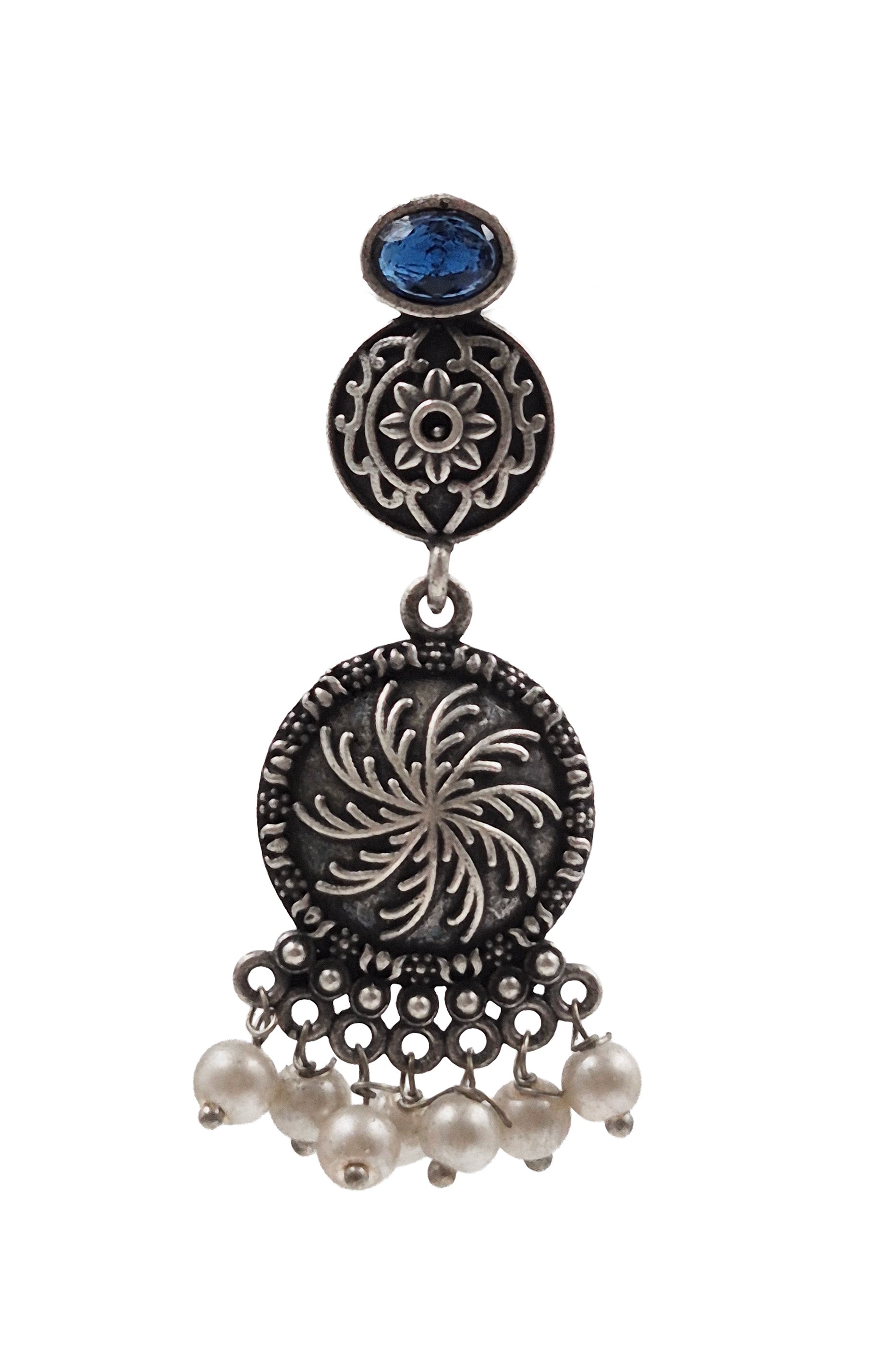 AYUTI SILVER LOOKALIKE DANGLER EARRINGS