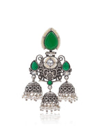 Load image into Gallery viewer, Marie Jhumka Stone Earrings