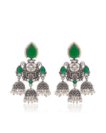 Load image into Gallery viewer, Marie Jhumka Stone Earrings