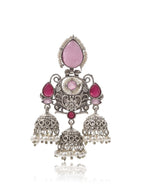 Load image into Gallery viewer, Marie Jhumka Stone Earrings