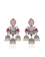 Load image into Gallery viewer, Marie Jhumka Stone Earrings