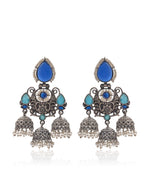 Load image into Gallery viewer, Marie Jhumka Stone Earrings