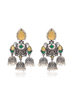 Load image into Gallery viewer, Marie Jhumka Stone Earrings