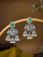 Load image into Gallery viewer, Marie Jhumka Stone Earrings