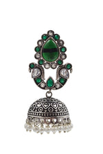 Load image into Gallery viewer, Zeenat Dangler Stone Earrings