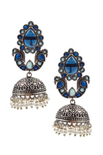 Load image into Gallery viewer, Zeenat Dangler Stone Earrings
