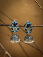 Load image into Gallery viewer, Zeenat Dangler Stone Earrings