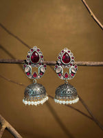 Load image into Gallery viewer, Zeenat Dangler Stone Earrings