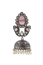 Load image into Gallery viewer, Zeenat Dangler Stone Earrings
