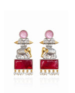Load image into Gallery viewer, Anushka DualTone Dangler Earrings