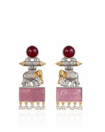 Load image into Gallery viewer, Anushka DualTone Dangler Earrings