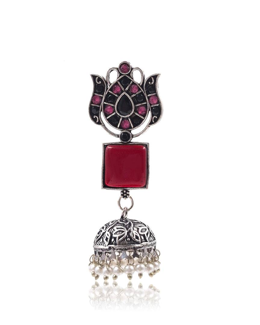 Aanya Jhumka Stone Earrings