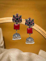 Load image into Gallery viewer, Aanya Jhumka Stone Earrings