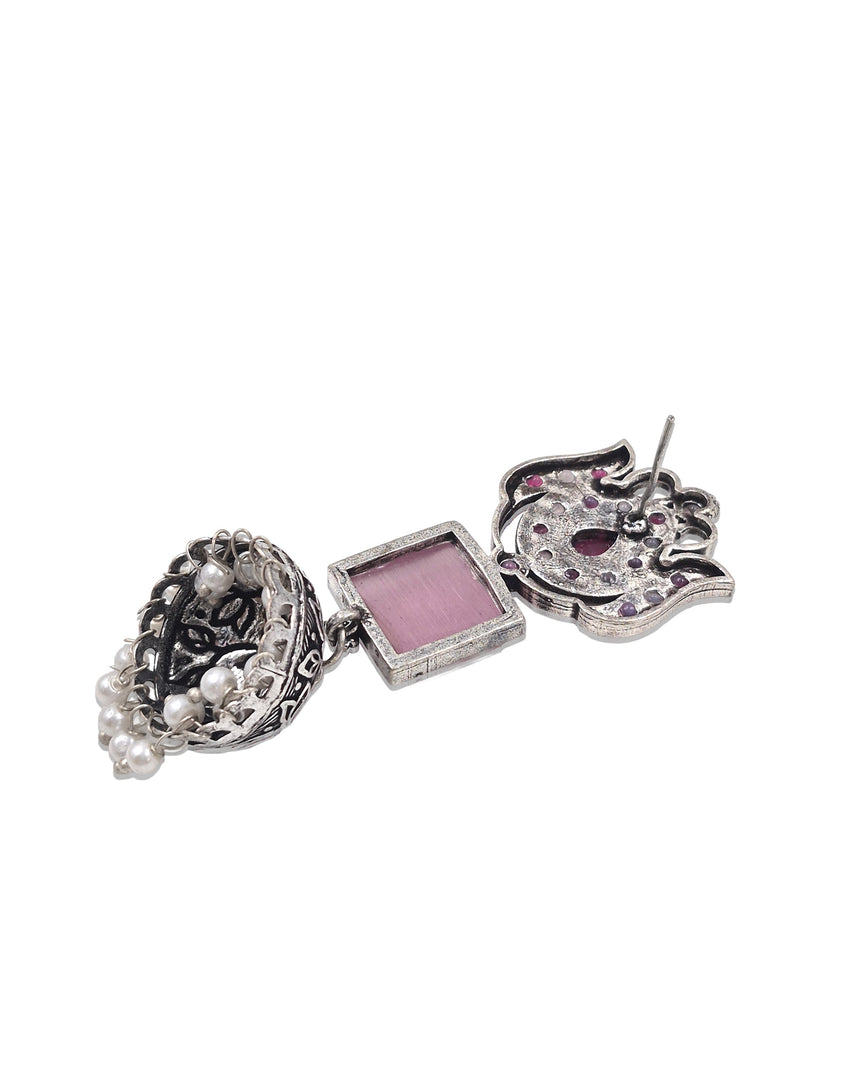 Aanya Jhumka Stone Earrings