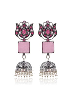Load image into Gallery viewer, Aanya Jhumka Stone Earrings