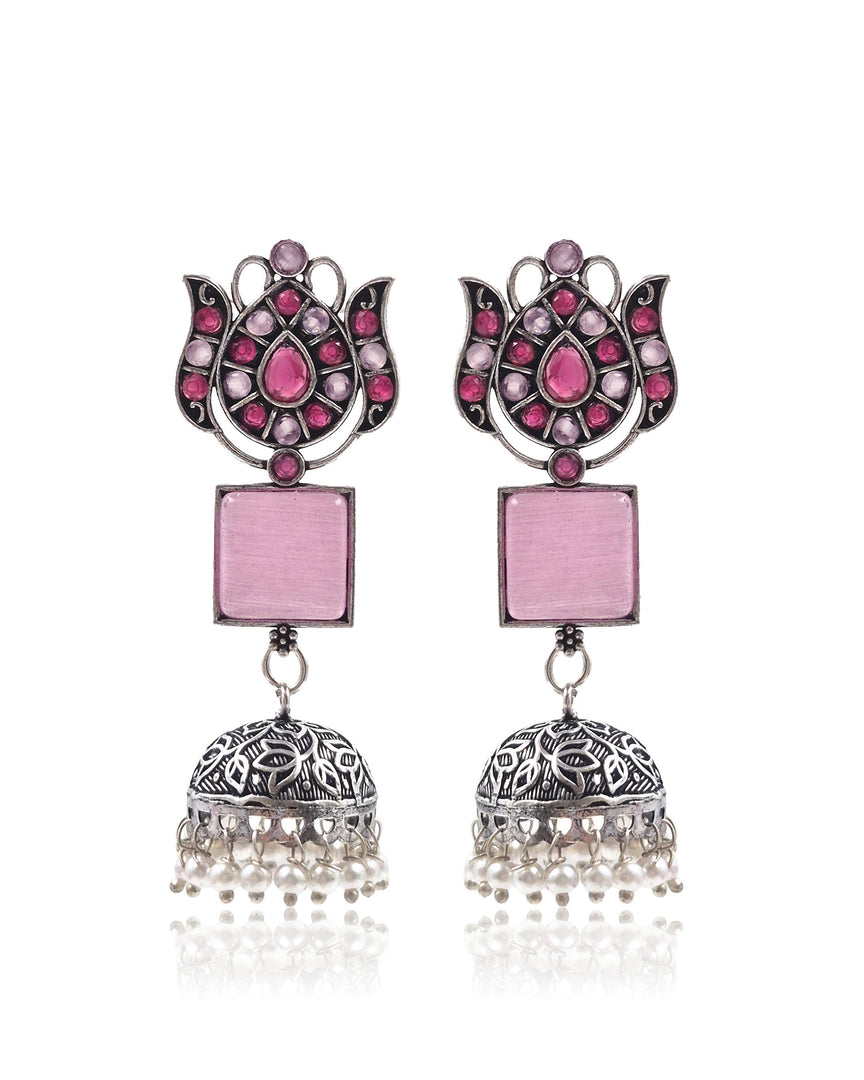 Aanya Jhumka Stone Earrings