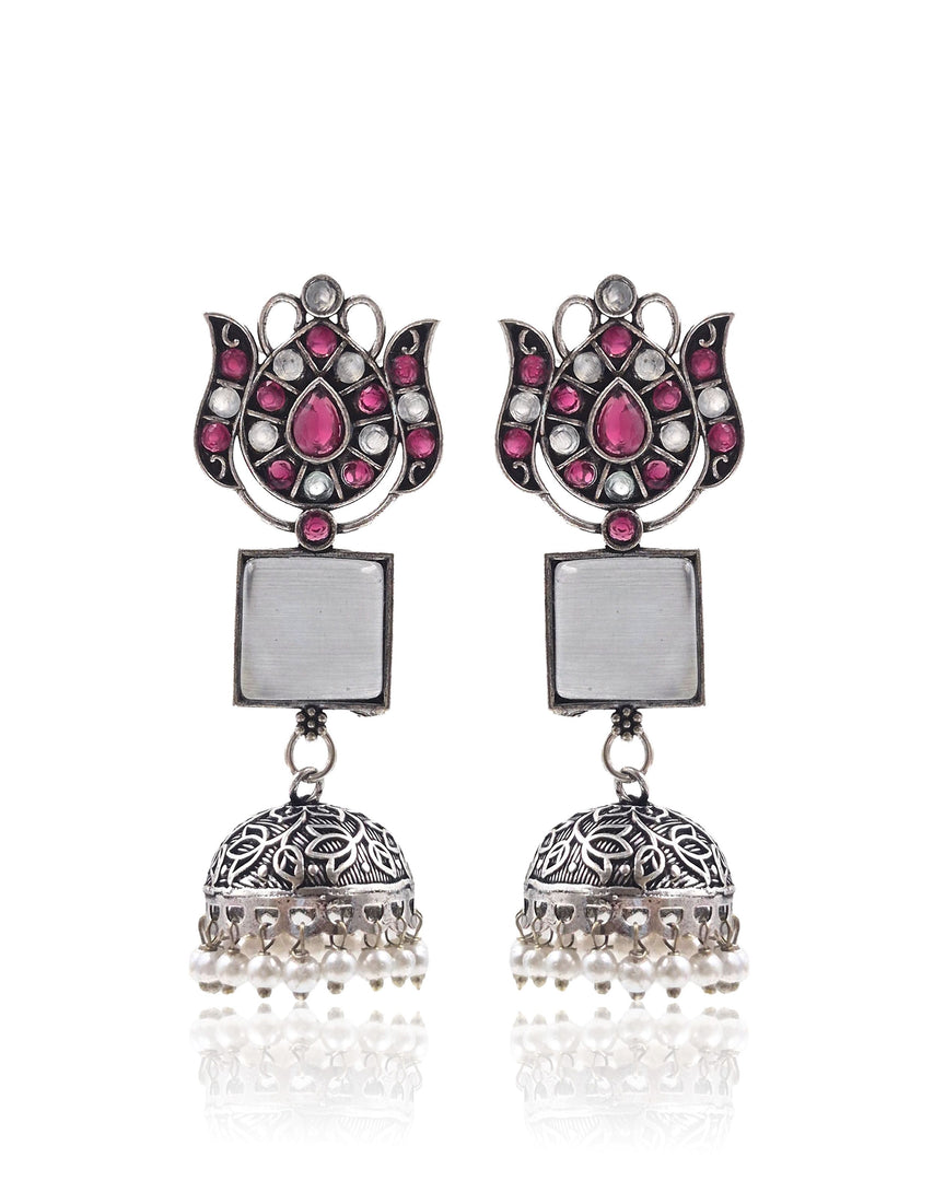 Aanya Jhumka Stone Earrings